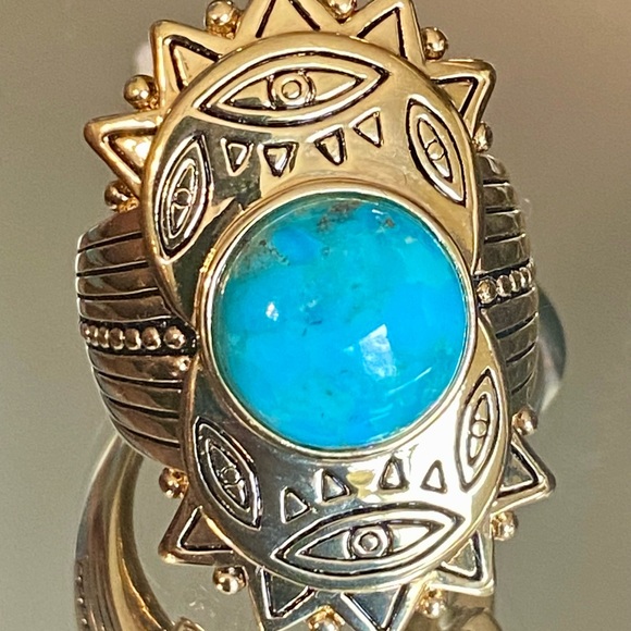 Yellow Gold with Turquoise Ring! 8 - Picture 9 of 9